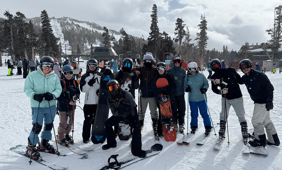 Team photo in snow